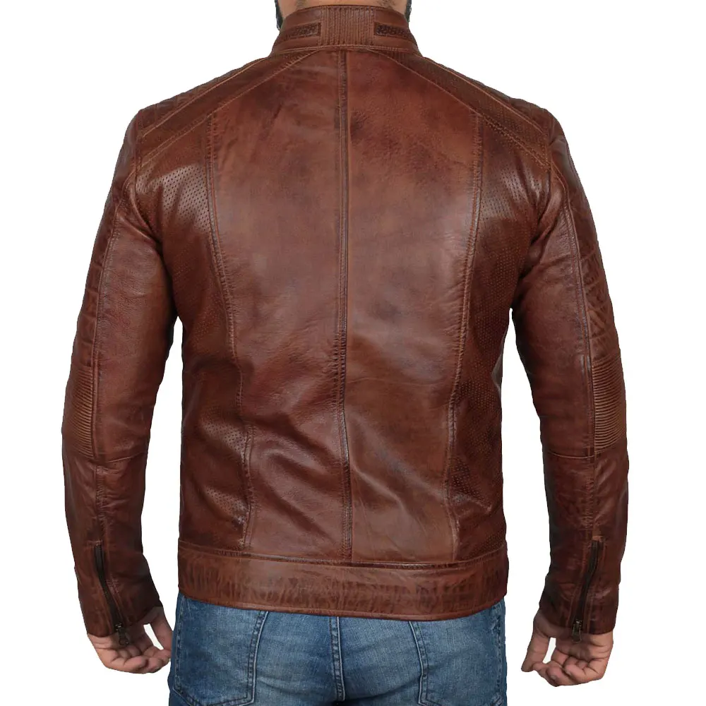 Different Colors Available In Best Selling Price Leather Men Jacket Outdoor Use Leather Jacket USA 2024