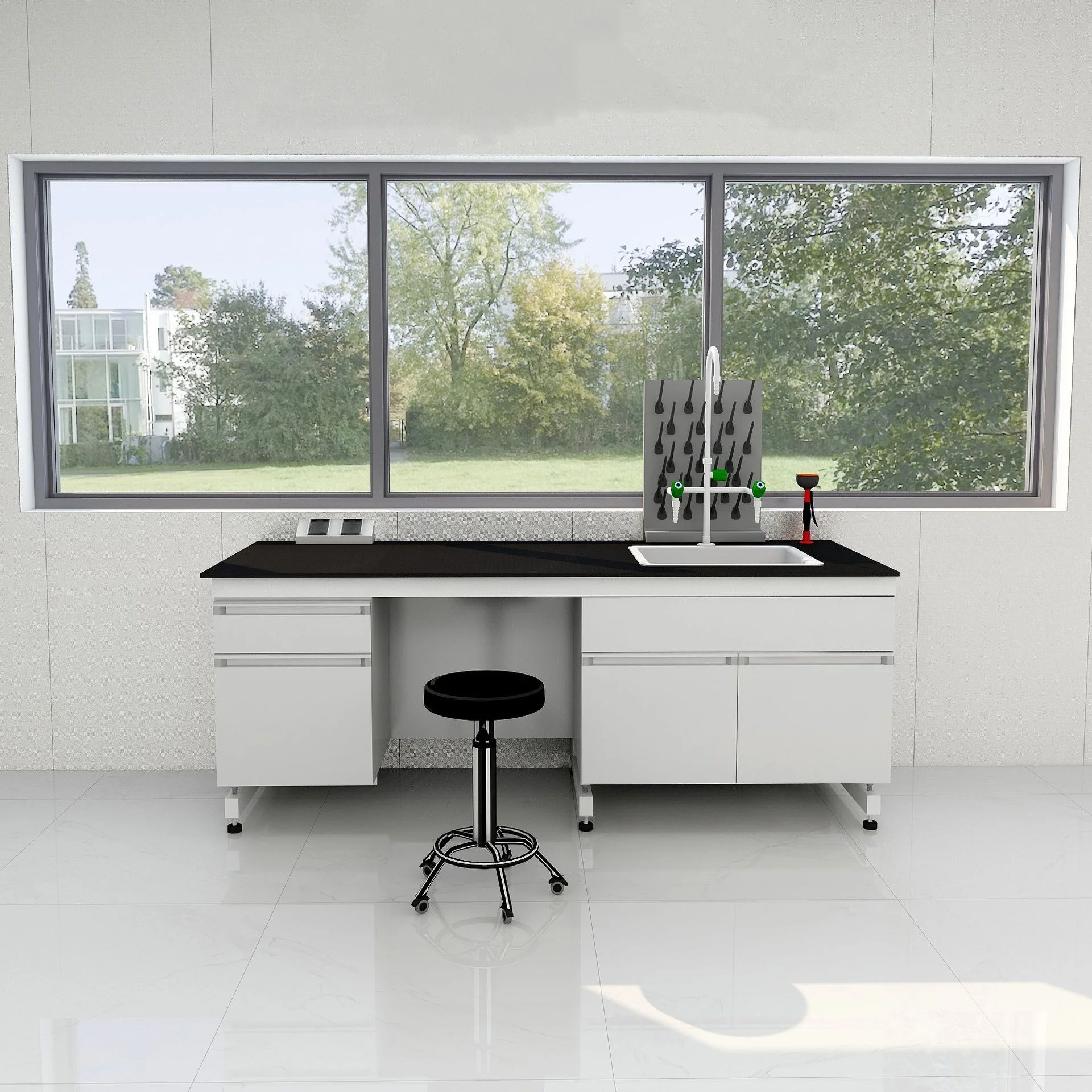 L*750* 800/850 Side steel lab table chemistry laboratory Biology/Chemistry school island table work bench