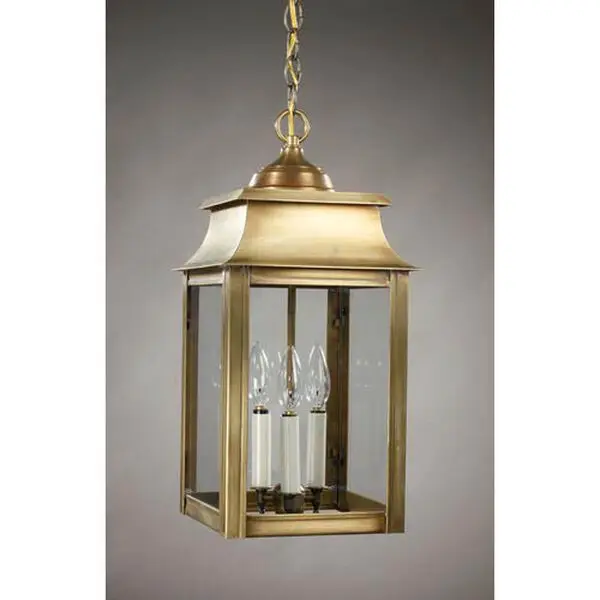 4 Candle Brass lantern Square Shape Finished Brass Lantern Home Decor Pendant Lamp Living Room Bedroom