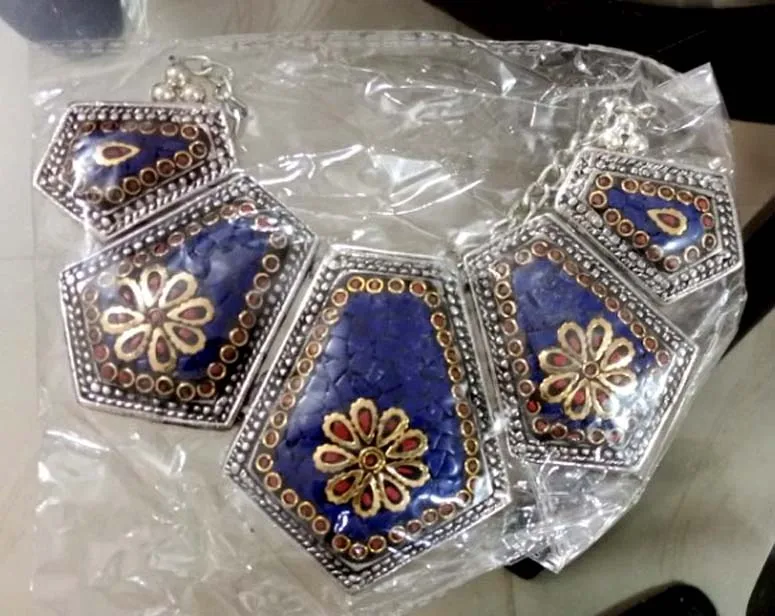 New Fashionable Mosaic Work Metal Beads Necklaces Women Pearl Fashion Jewellery Gift Competitive Export Price Indian