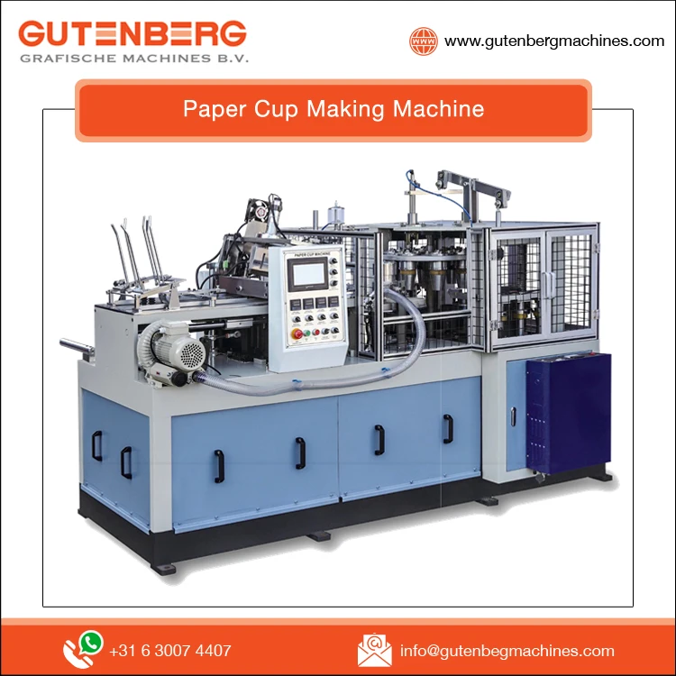 Butterfly Design Automatic Grade Single or Double PE Coated Paper Cup Product Making or Forming Machine with Handle