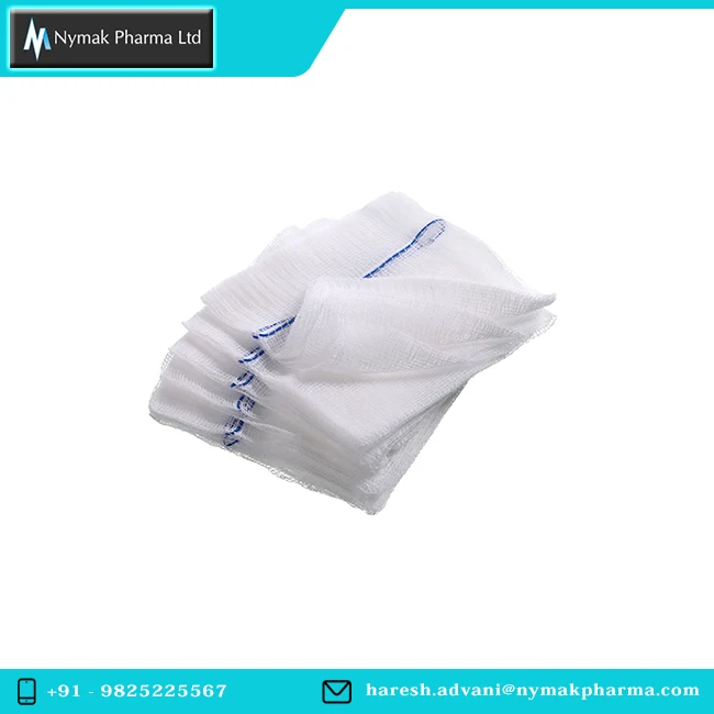 Medical Disposable 100% Cotton Non-Sterile Latex-Free Abdominal Pads Lap Sponge With Blue X-ray Tape