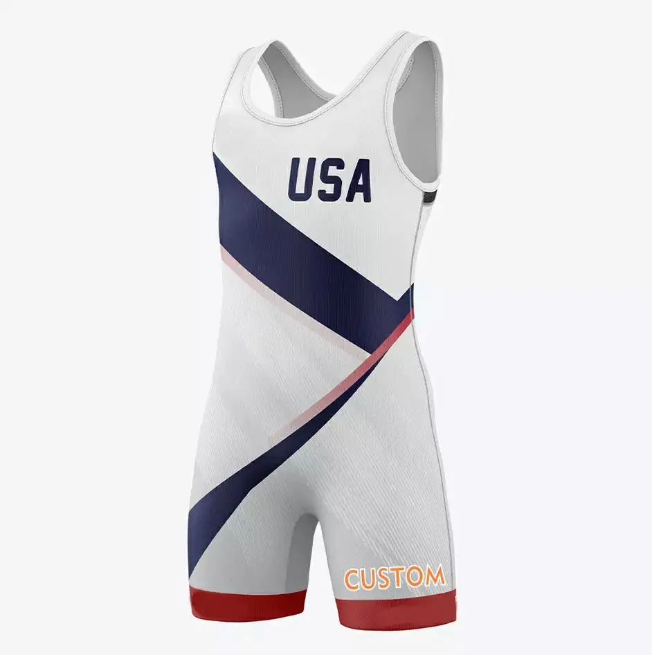 Custom Gym Training Wrestling Singlets Mens Power lift Weightlifting Men Singlet Wrestling Suit