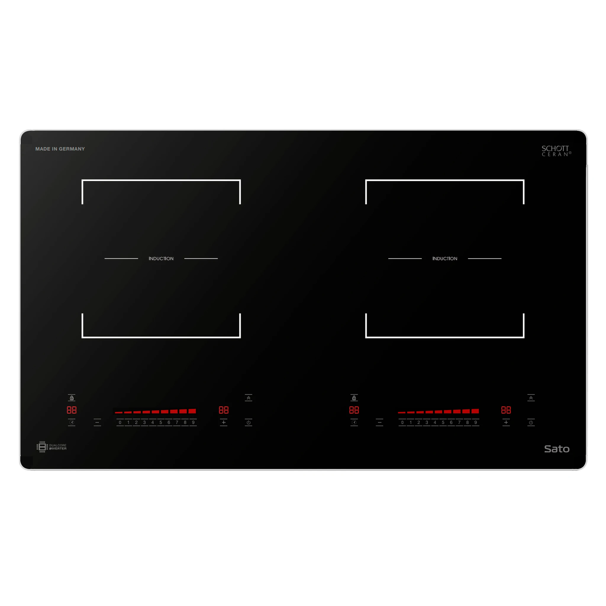 Sato OEM/ODM IH568Plus (H) Smart Induction Cooker Double Burner Multifunction Inverter ELectric Stove Double Induction Cooktop