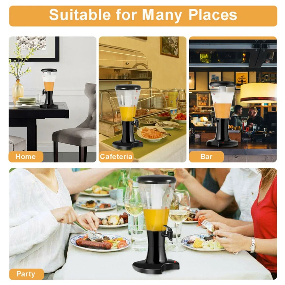 custom logo 3L beer dispensador 1.5l luminous draft beer tower