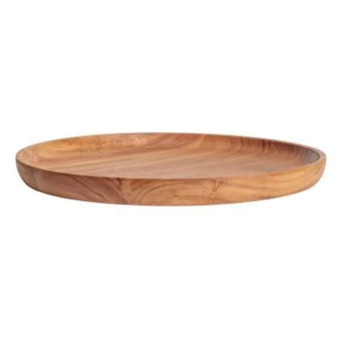 Handmade plates high quality round wooden plates set dishes for food and fruits salad bowls indian serving horn bowls