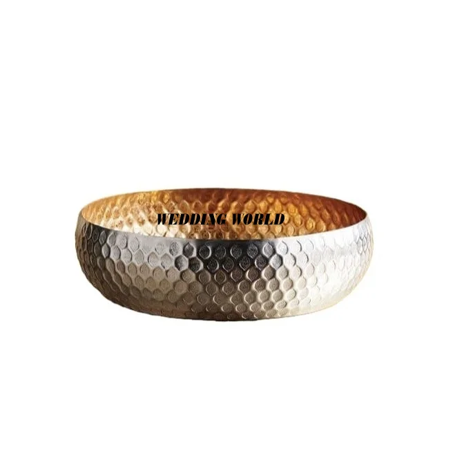 Round Iron Chocolate Bowl With Wooden Base Superior Quality Handmade Bowl Latest Arrival Designer Wholesale Chocolate Bowl