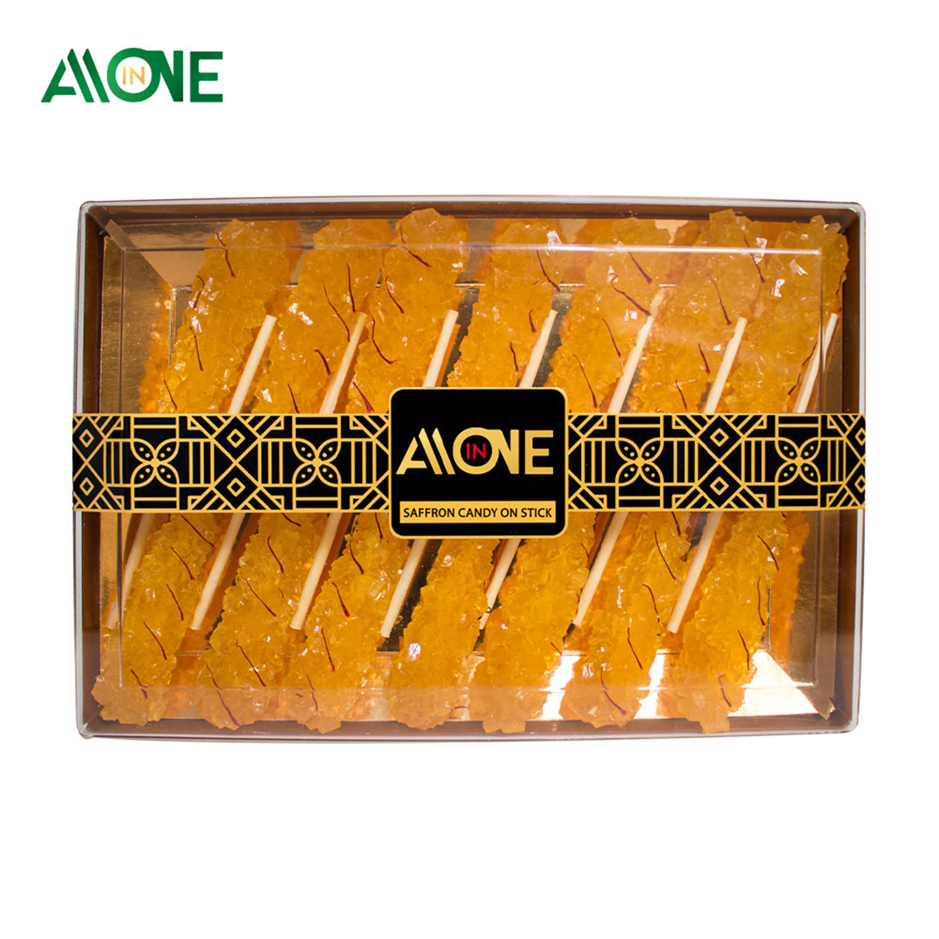 14 Sticks Saffron Candy On Sticks plus 5 Saffron Filaments by Omani Supplier Exporter Best Price Best Quality