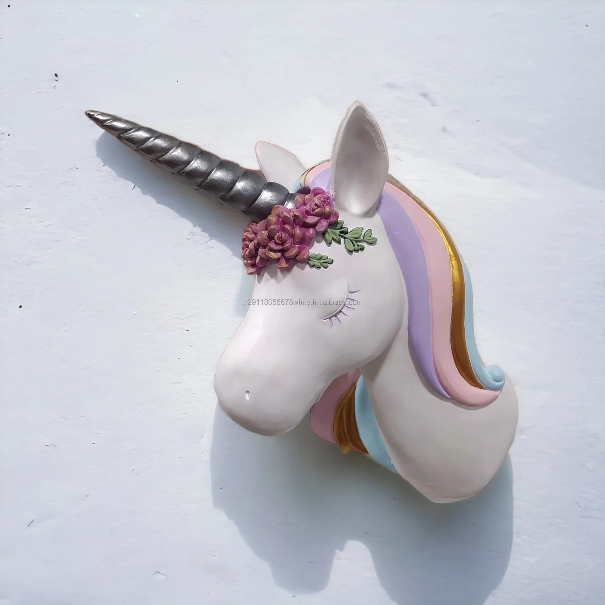 Best Selling Unicorn Colorful Wall Sculpture Kids room decor wall hanging children room gift decoration cute statue