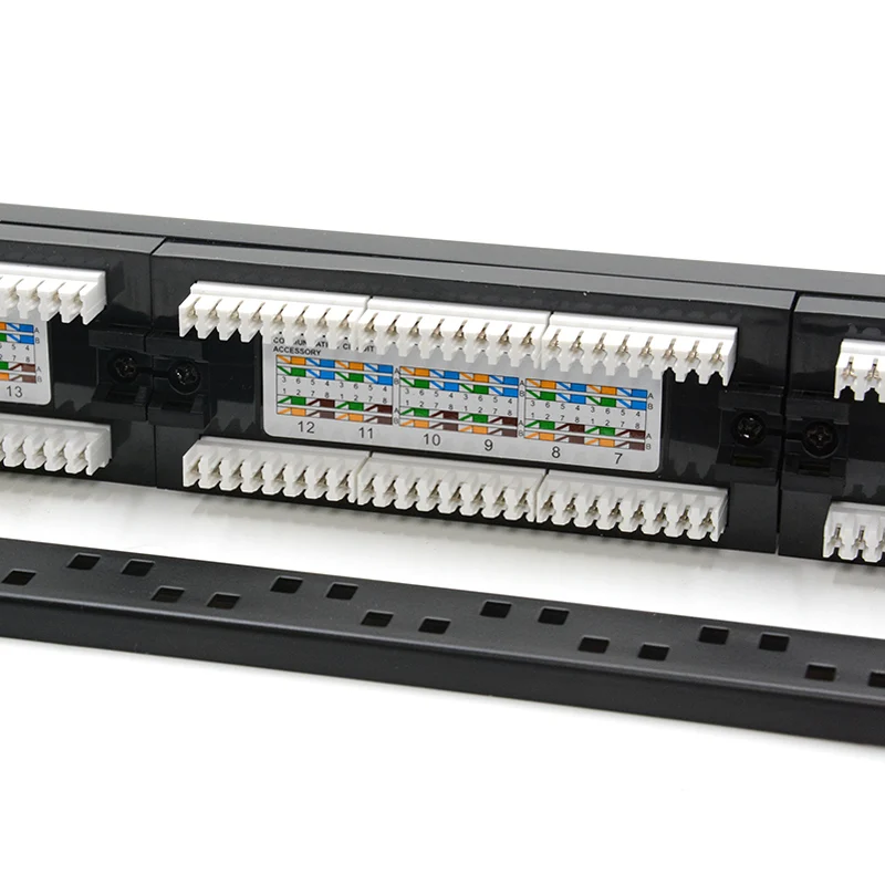 Hot Cat5e  Cat6 RJ45 1U modular jack full loaded 24 port  patch panel With cable tie