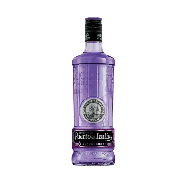 Gin Puerto de Indias Blackberry Premium Gin Alcoholic Beverage Glass Bottle Liquor 75cl 37,5%