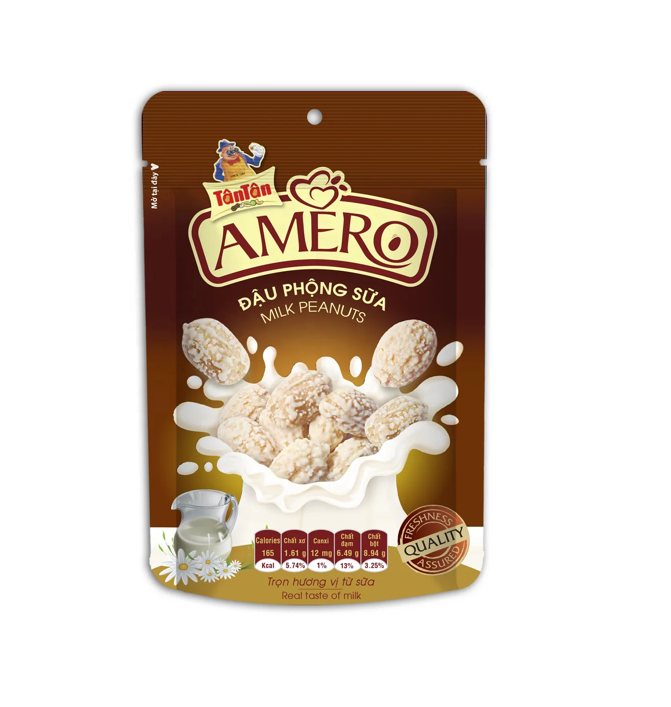 TAN TAN Food Crispy Nuts Snacks Flour Milk  Peanuts Made in Viet Nam Cool Packaging