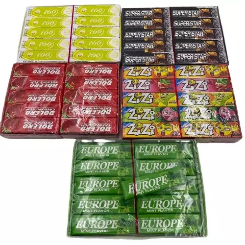 Quality factory wholesale 5 piece cheap sweet fruity europe chewing gum