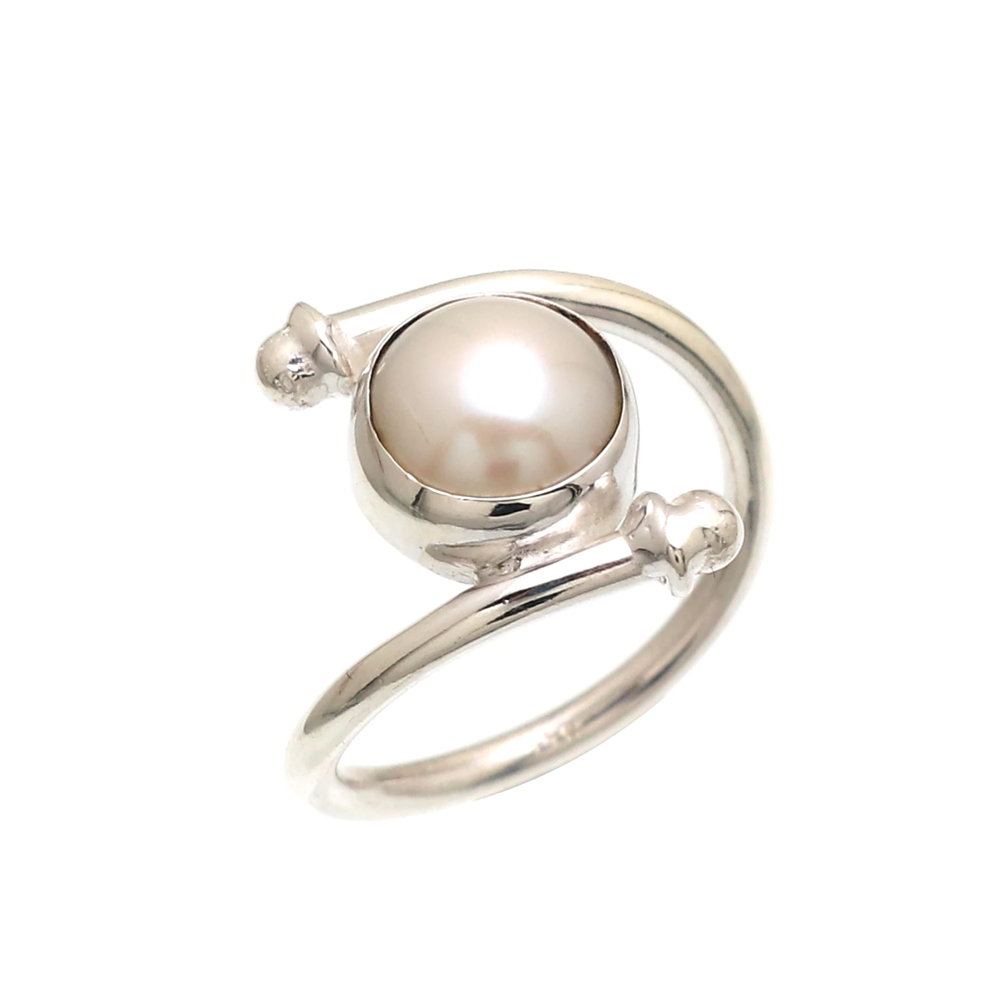 Wholesale Natural 925 Sterling Silver Ring Handmade Birthstone Amethyst Pearl Moonstone Chrysocolla Labradorite Garnet Wedding