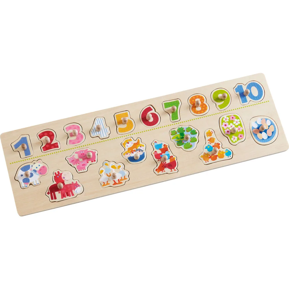 wooden puzzle toys for kids Animals by number jigsaw puzzles for children peg puzzle children learning toys Educational Toys