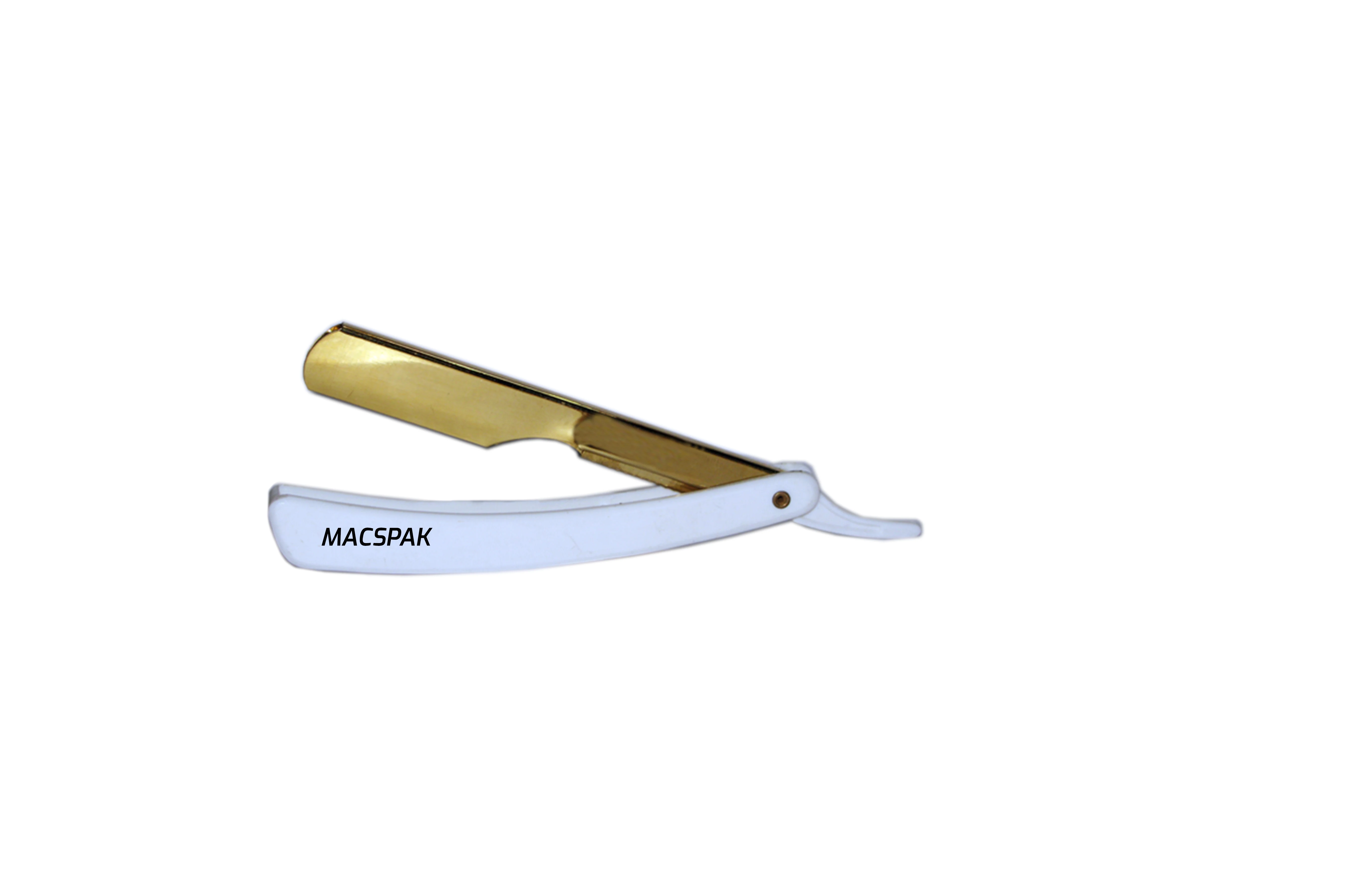 Free Logo Razor White and Gold Barber Razor Push Carriage Razor for Barbershop or personal use