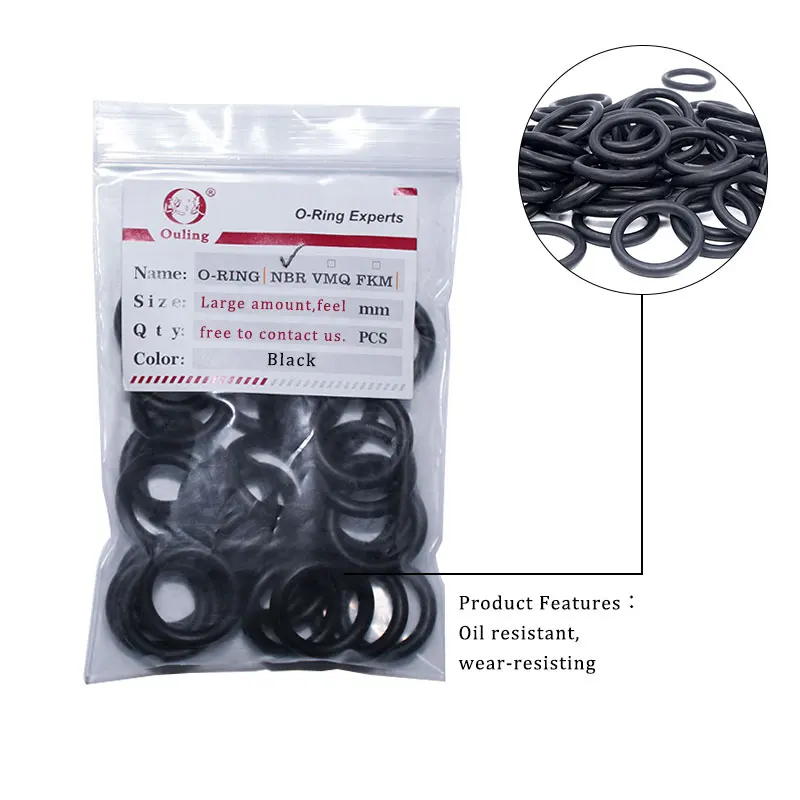 8.6mm Thickness CS Nitrile Rubber O Rings OD 50 55 60 65 70 75 80 85 90 95 100 105 110 115 120mm NBR o ring sealing Gasket