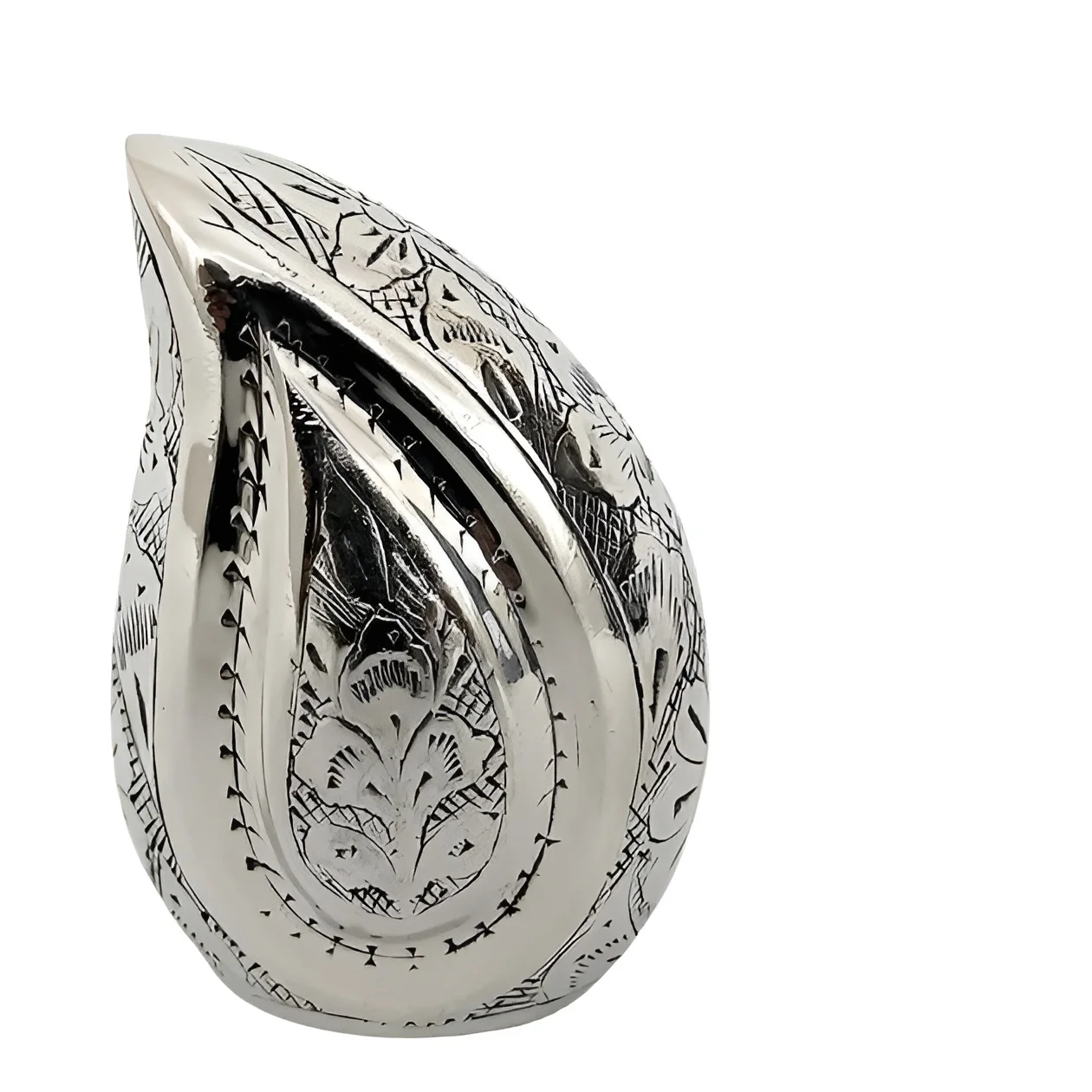 Highest Quality Funeral Accessories Aluminium Adult Teardrop Urns Wholesale Aluminium Funeral Cremation Urns Made India 2024