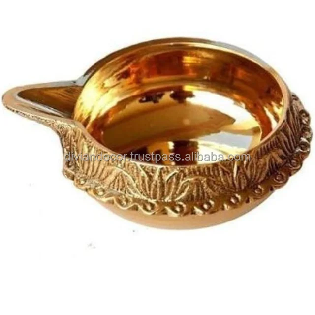 Brass Pooja Diya Manufacturers Gift Festival Kuber Diya Brass & Metal Crafts For Diwali Accessories Wedding Temple Puja Diya