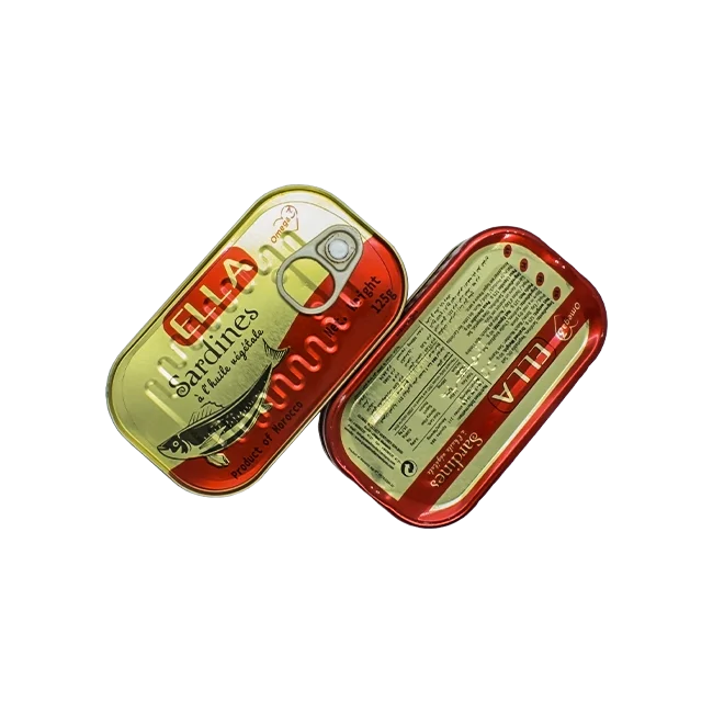 Hot Selling ELLA canned Fish Sardine with Best price from Morocco,Weight125g sardine in vegetable oil, wholesale price