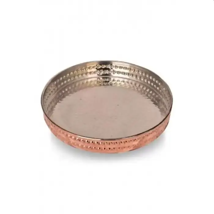 Handmade Hand Hammered  Classic Copper  Sultani Turkish Baking Tray 16 to 36 cm