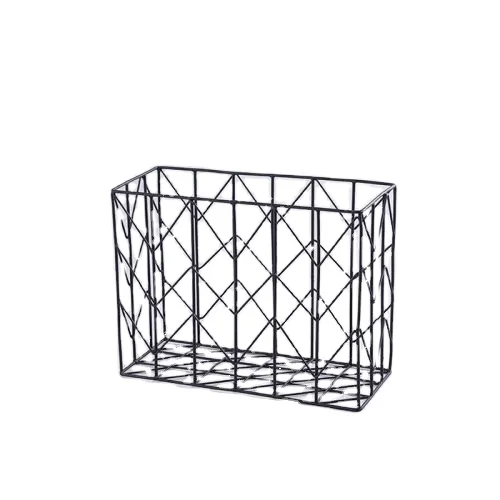 Indian Wire Mesh Metal Magazine And Books Holder Stand Leather Metal Magazine Rack Holder Desktop Office Hotel and Restaurant