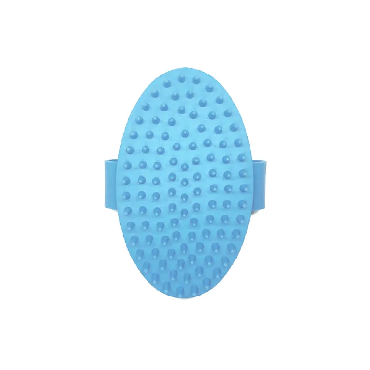 light blue scalp massage brush
