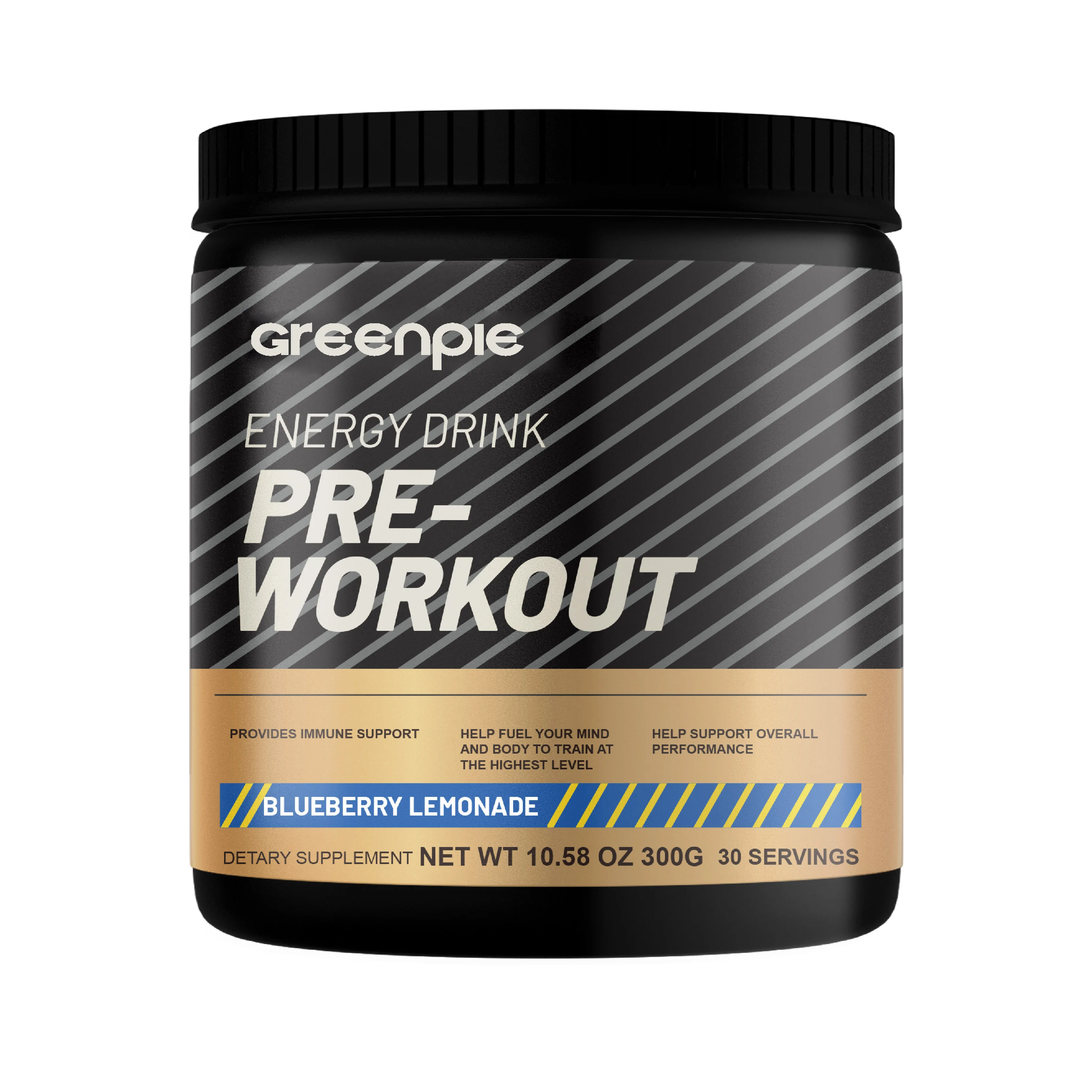 Greenpie Gold Standard Pre Workout Sports Nutrition Bcaa Creatine Beta-Alanine and Caffeine Preworkout Powder