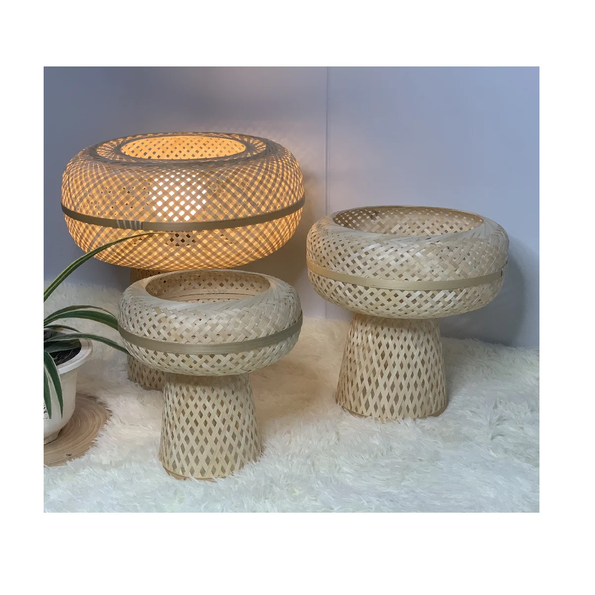 Lamp Shade Cover Handcraft Eco-friendly Quality Material Customize Reasonable Price Rattan Pedant Light Bamboo Made in Vietnam