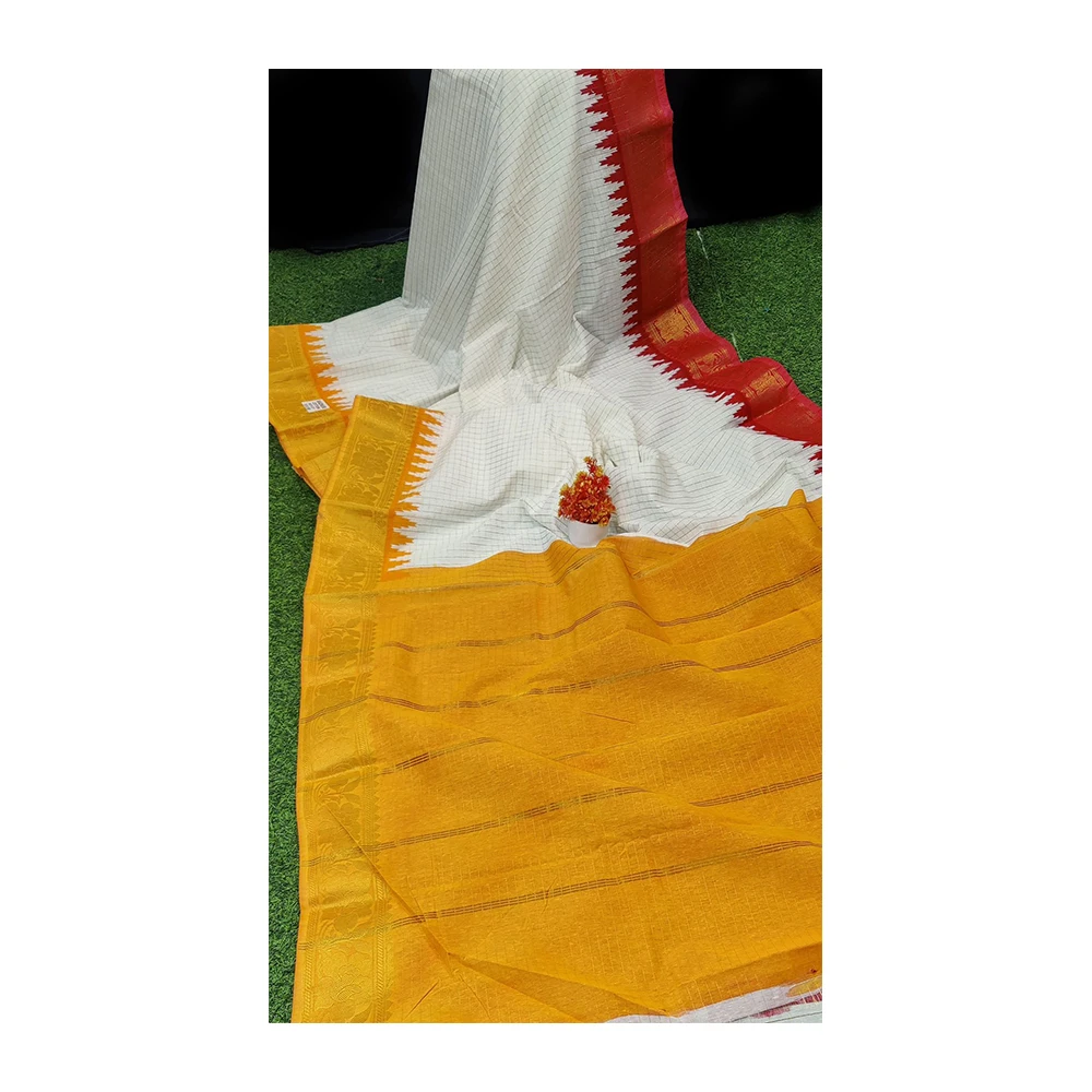 Indian Trending Beautiful Designer Madurai Cotton Sarees For Women Party Wear At Best Price