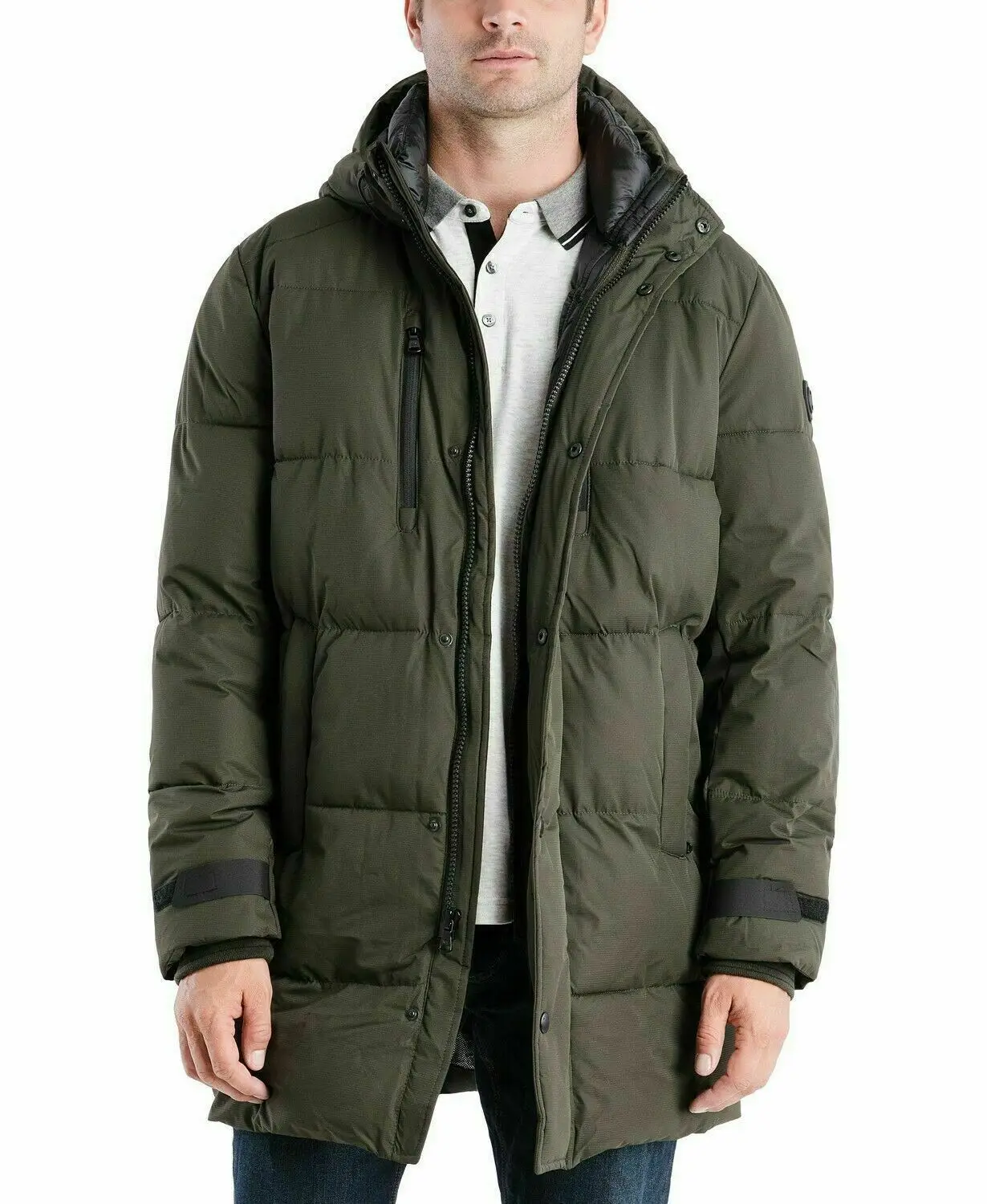 Wholesale High Quality Custom Logo Two Piece Suits Solid Color Plain Hoodie jacket bubble plain custom printed jacket