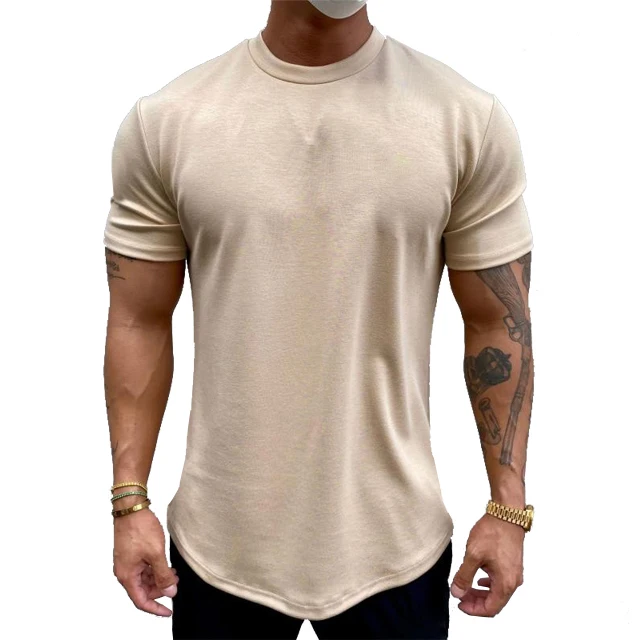 Custom made printing Plus Logo T shirt stretch breathable Comfortable t shirts, 95 cotton 5 spandex gym sports t shirt