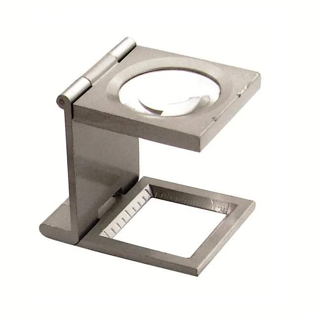Thread Count Magnifier Tester 10x Folding Stand Fabric Magnifying Glass for Textile Optical Jewelry Tool