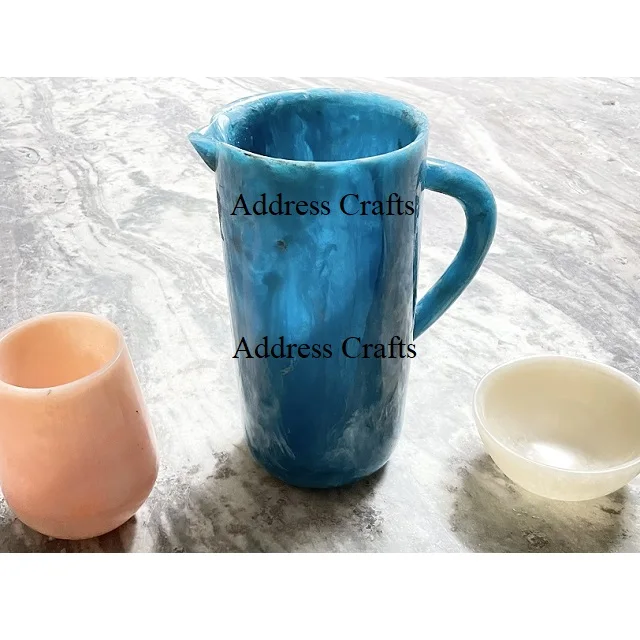 Indian Handmade Resin Jug Drinkware Tableware Home and Kitchen Tools Custom Color Resin Jug Mugs Best Selling Resin Products