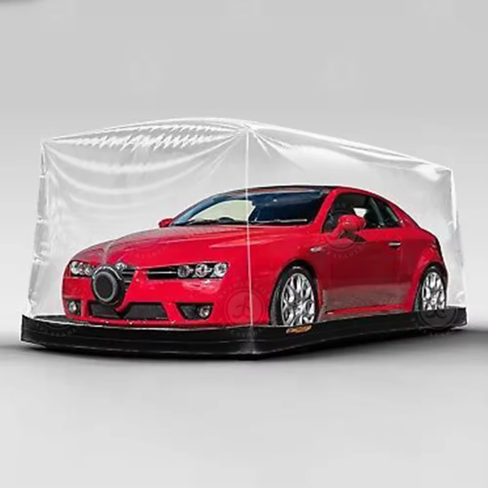 Outdoor Inflatable Car Cover Inflatable Transparent Garage Capsule Tent Pvc Inflatable Car Cover Capsule for Sale