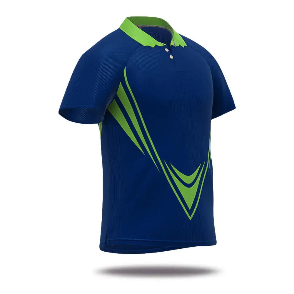 100% Polyester Customized New Design Cricket Jersey Uniforms Sets Sublimated Polo Shirt quick Dry Cricket Jersey