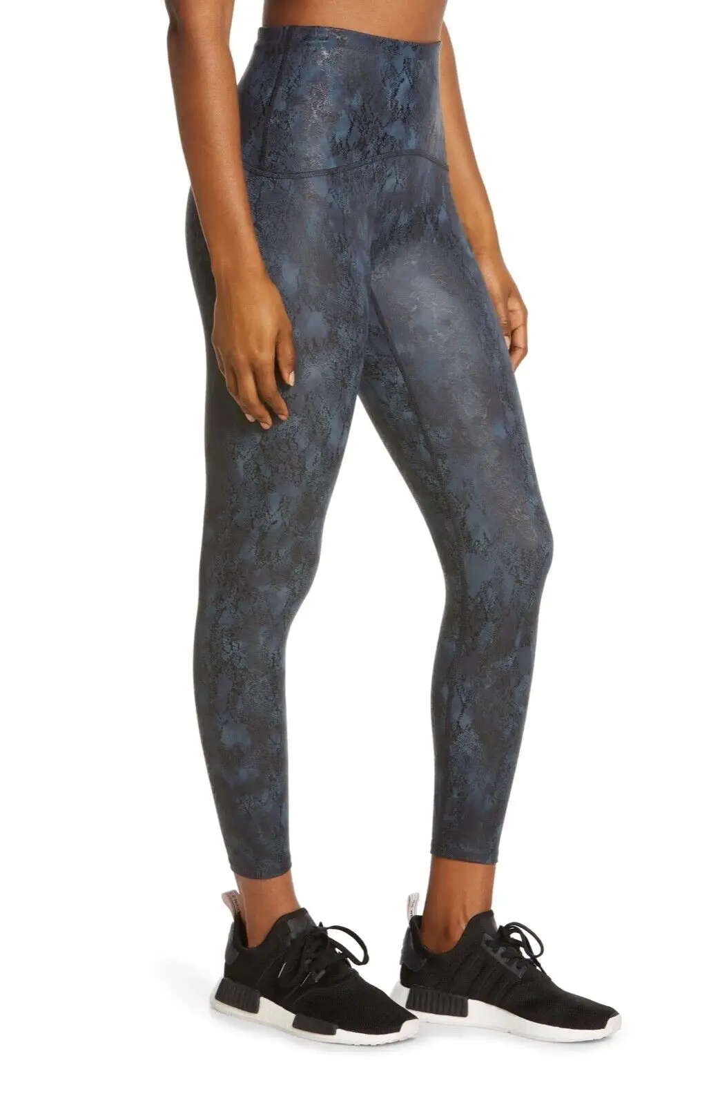 NEW Booty Boost Faux Leather Reptile Leggings Navy leggings For Womens