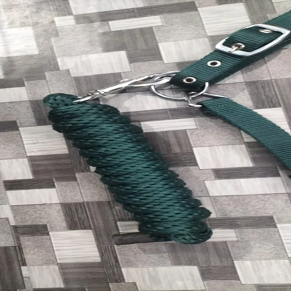 Equestrian Horse Halter Nylon Workout Available Matching Lead Ropes Solid Brass Snap Hook Head Adjustable Horse Halter Tack Shop