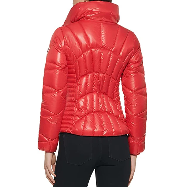 Wholesale Customized Printing Reversible Zip Up Jacket padded puffer coat women puffer jacket Thick casual Puffer Jacket