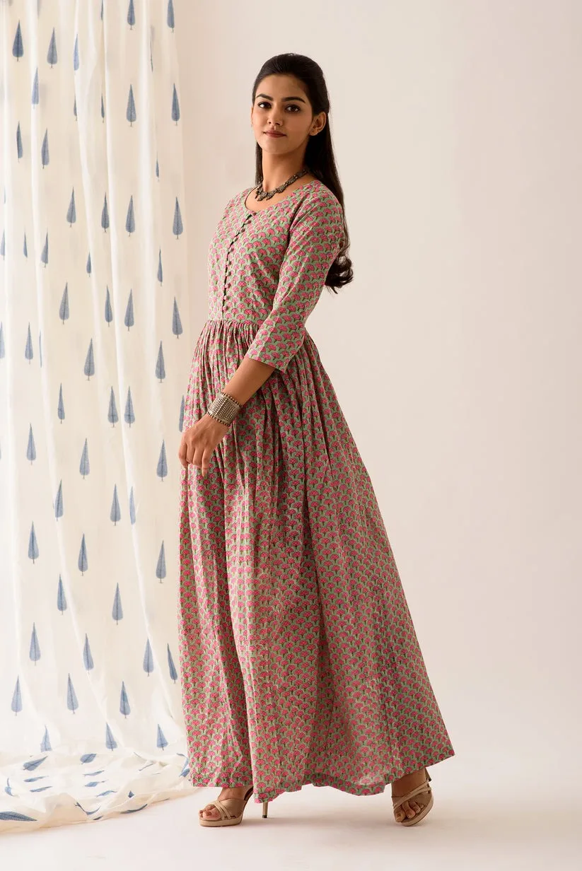 Lemon Lily Maxi Palazzo Set Casual Dress for Womens closed neck Cotton Women Dress from Indian Manufacturer and Exporter