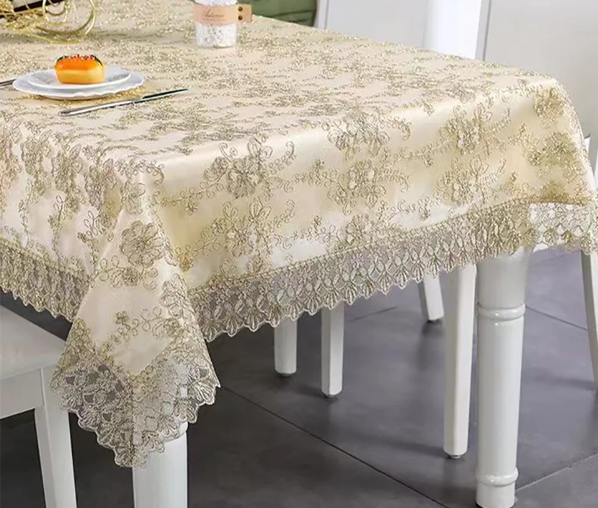 Table Cloth Net Yarn Tea Lace Embroidery Household Modern Simple Bedside Table Cover Towel square Small Round Table Cloth