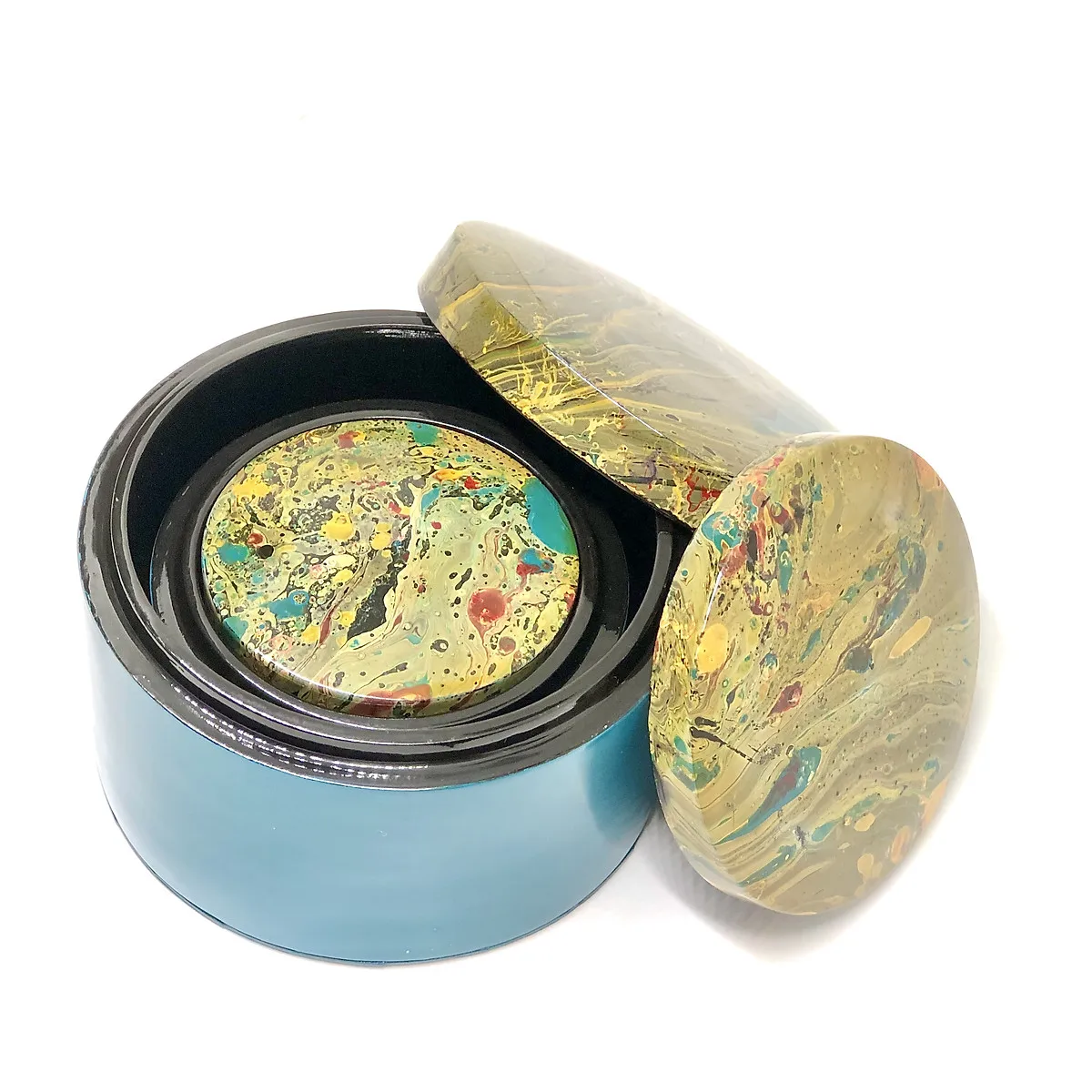 High Quality Set of 3 Unique Luxury Painted Lacquer Box Round Pillars Hot Sale in Bulk Best Price Wholesale Vietnam Supplier