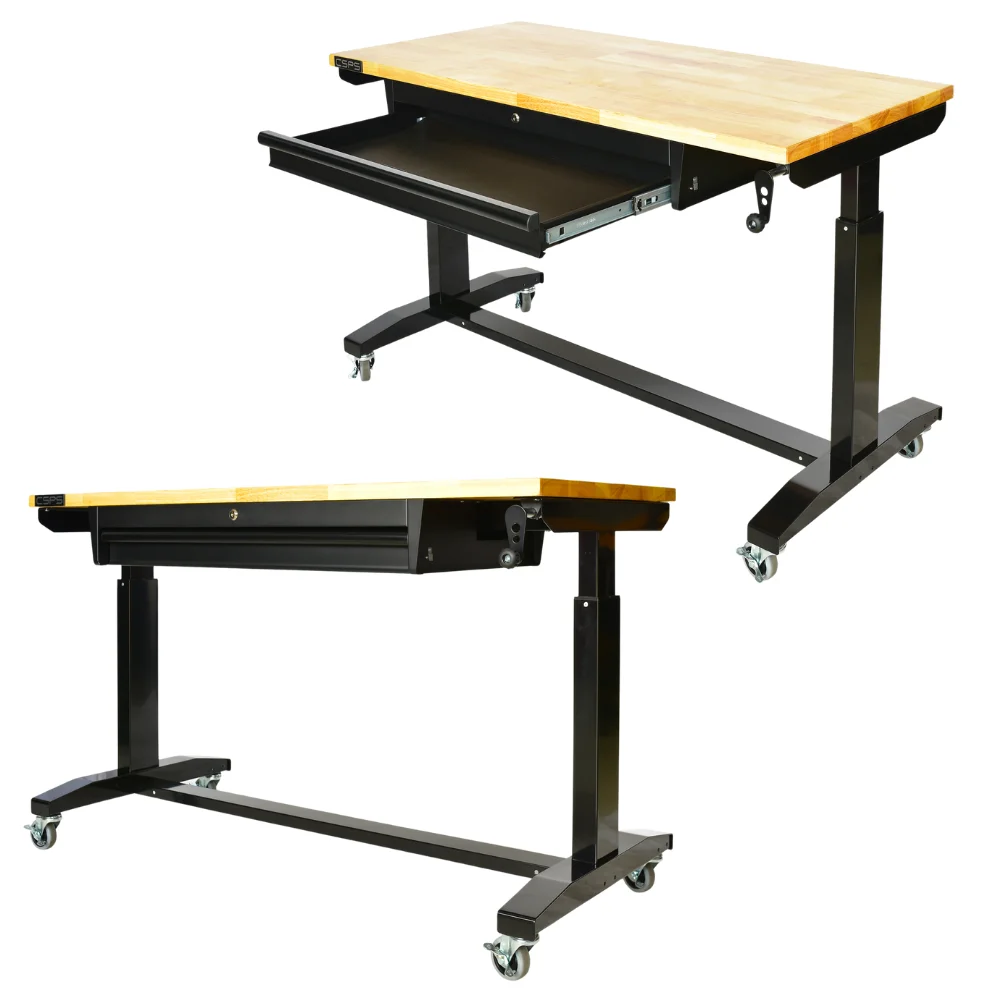 Wholesale 132cm Modern Adjustable Height Workbench Noiseless Sit-Stand Desk for Office & Home Mechanics Garage Industry Workshop