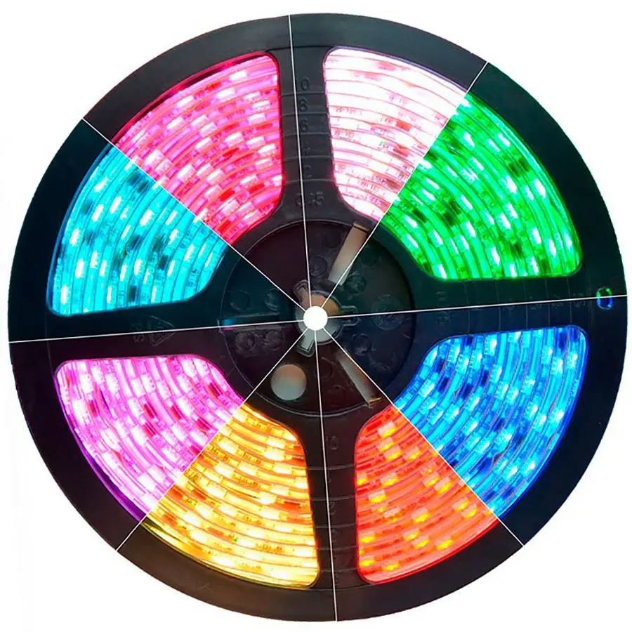 Светодиодные многоцветные RGB 5050 полосы 12 В 14 4 Вт с 60 светодиодами 2-летняя гарантия на освещение