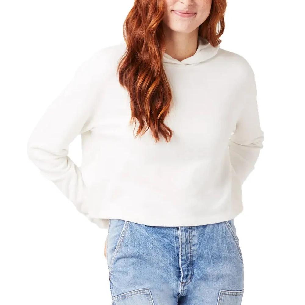 Women Streetwear Long Sleeve Crop Top Sporty Blank Hoodies Women Girls Performance Fashion Casual style crop hoodie