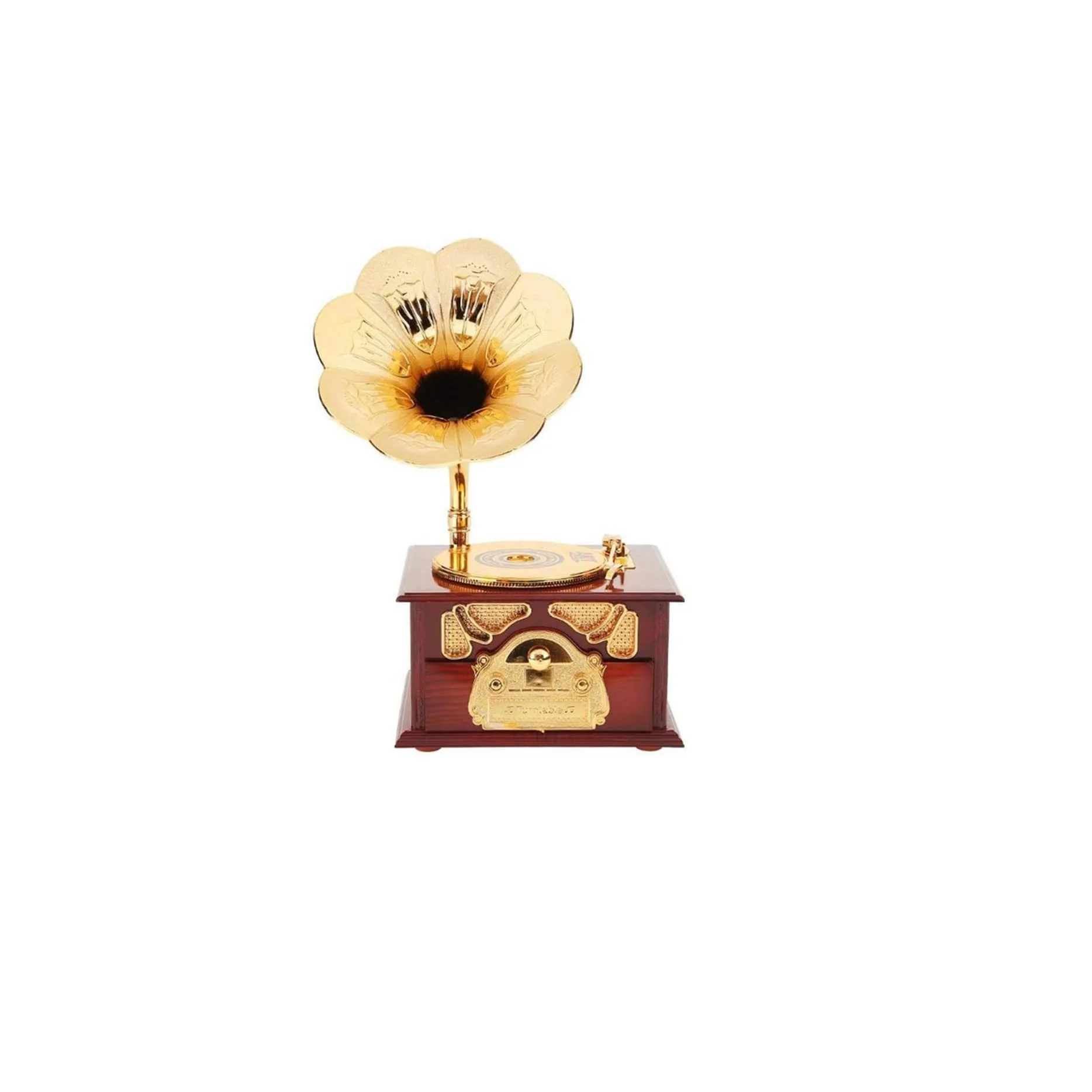 Классическая музыкальная шкатулка Gramophone для косметики и украшений дома