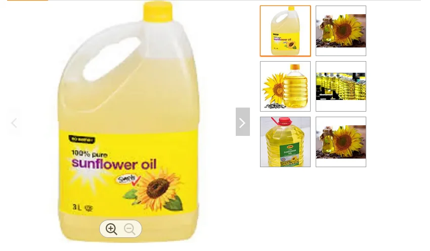 Refined Deodorized Winterized Cooking Sunflower Oil 1 L 100 Yellow Premium Light OEM Bottle