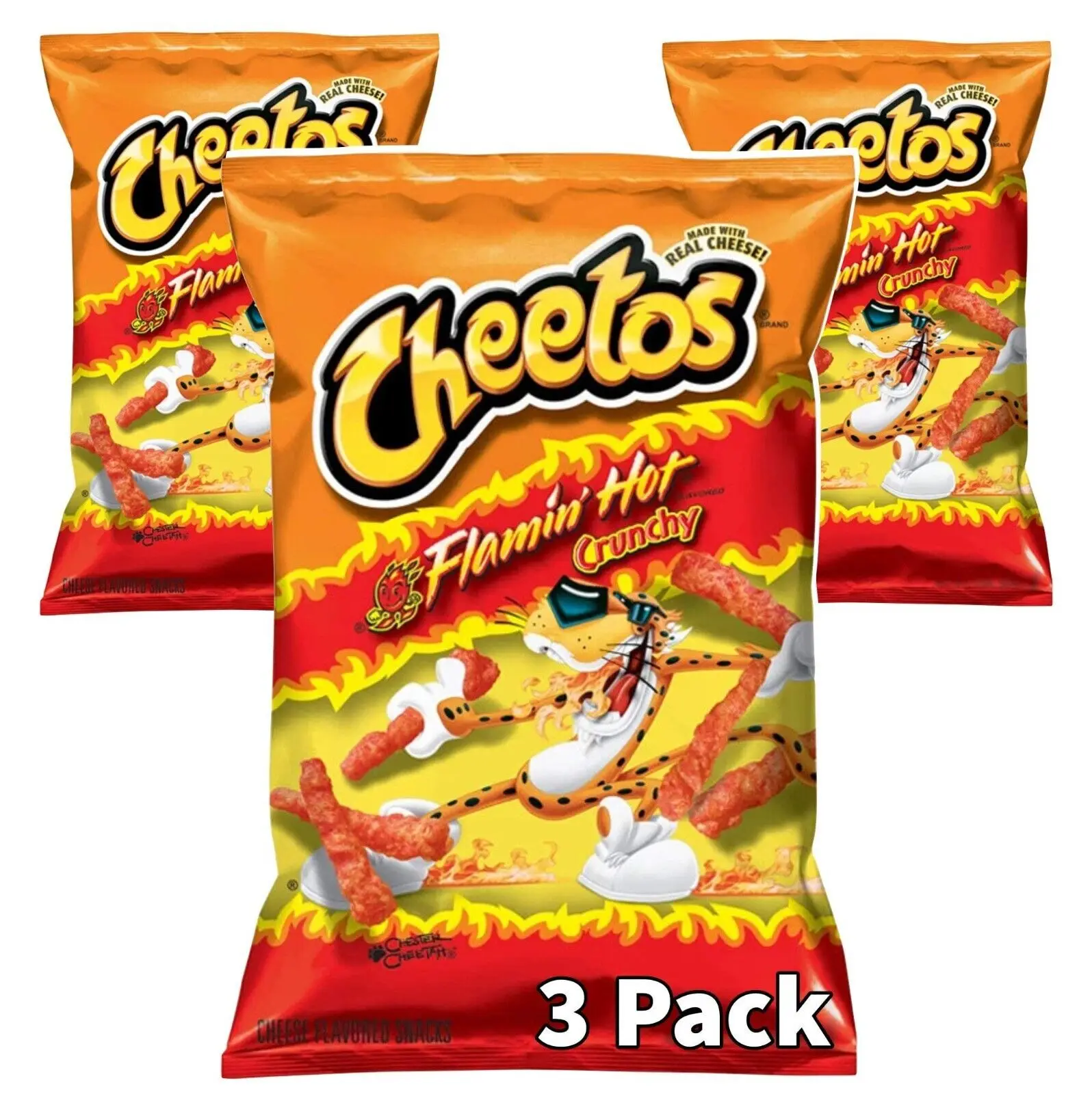 Cheetoss Crunchy Flaming Hot Cheese Flavored Corn American Snacks Wholesale