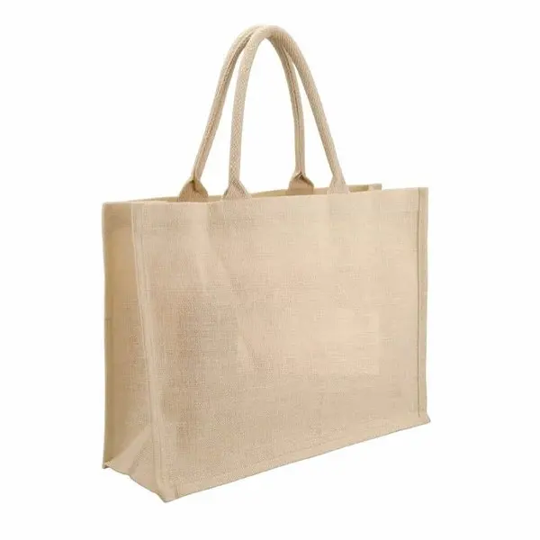 100% Export Oriented Waterproof Shopping Bag Portable Burlap Jute Tote High Quality Eco Canvas Jute Bag From Bangladesh