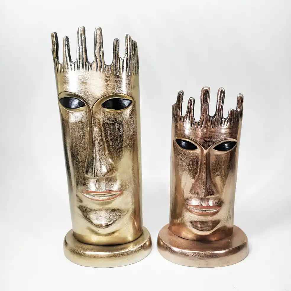 Decorative Human Face Sculpture For Table Top Antique Modern Abstract Sculpture For Home Decorations